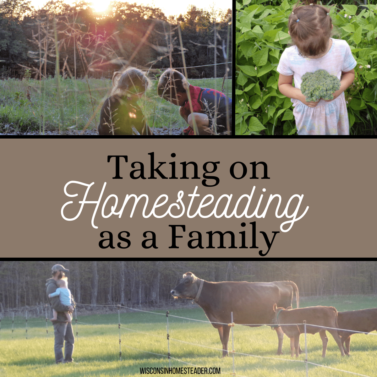 homesteading family