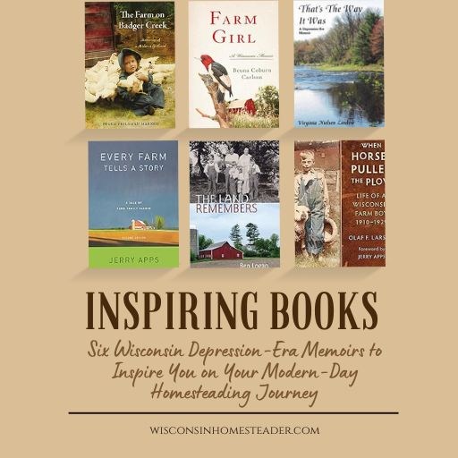 historical books for homesteaders shown on a page